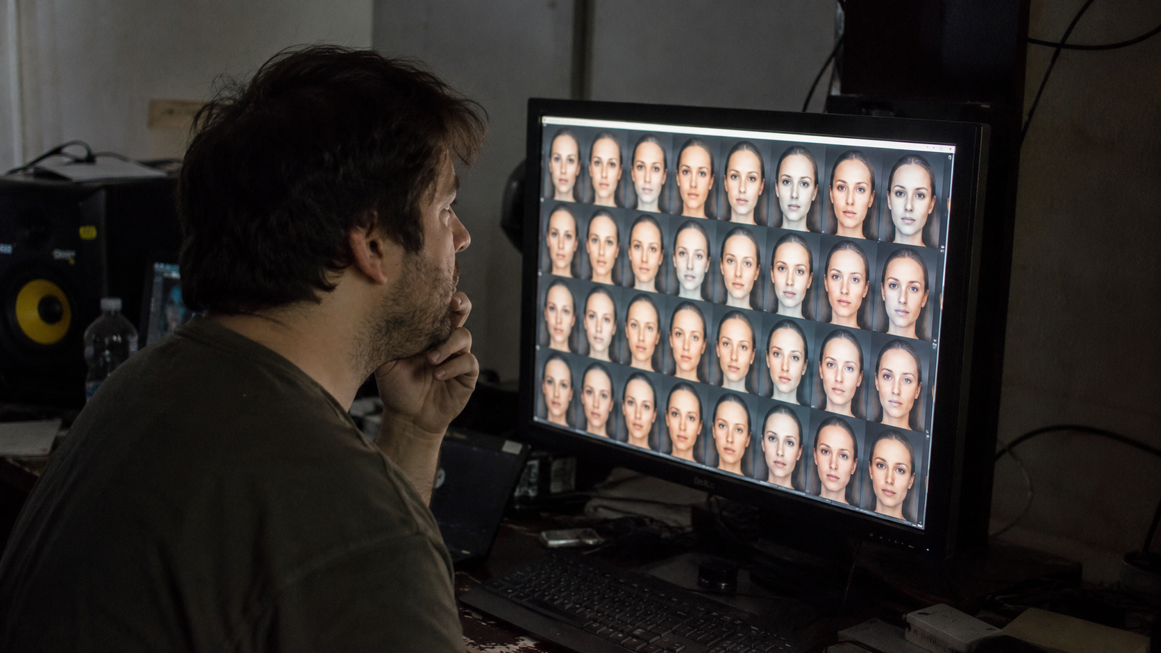 Photo-Realism Calibration: Examining Synthetic Face Grids Through Documentary Observation