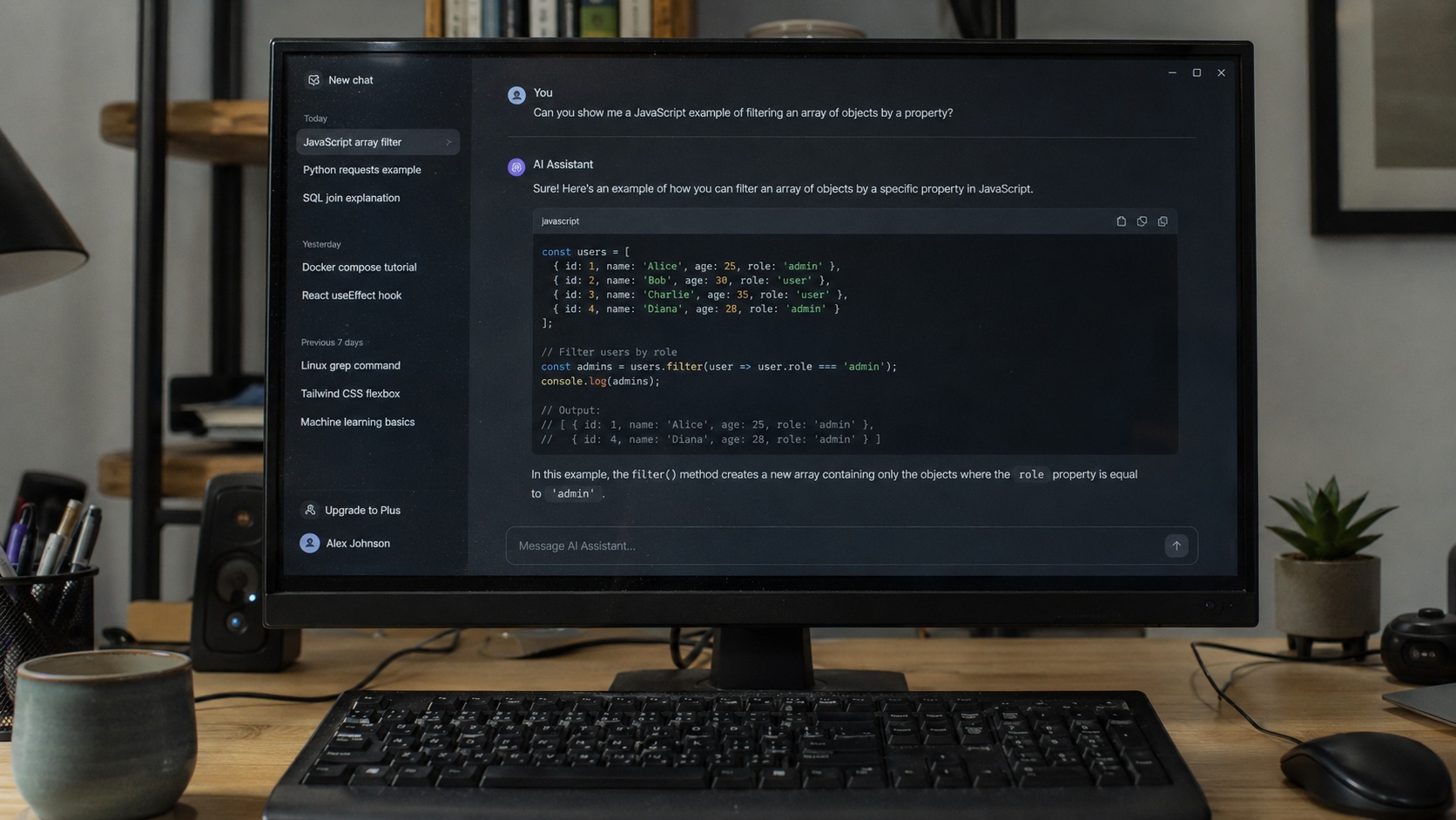 Photo-Realism for AI Images: Building a Believable Computer Screen Chat Interface